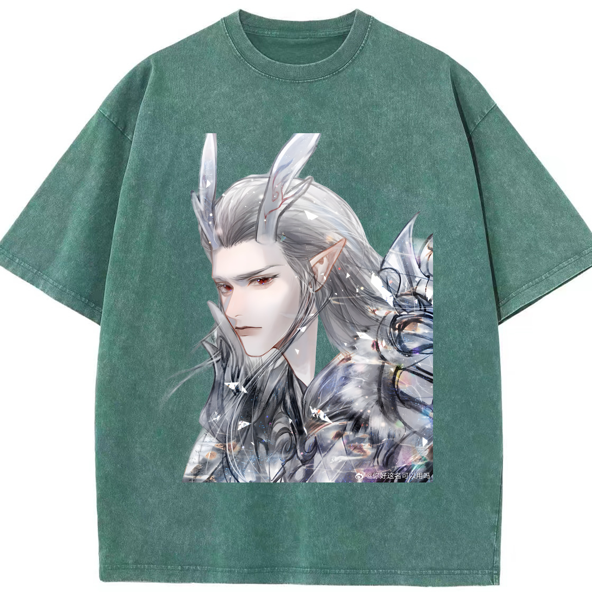 （画像用） Ne Zha 2 ナタ 魔童の大暴れ 綿100% ヴィンテージ風 半袖Tシャツ（フロントプリント）